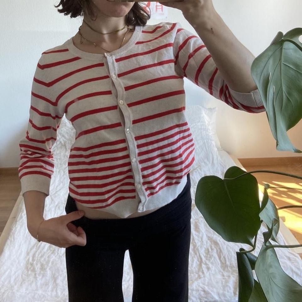 H&M Pulls & Sweat-shirts: white/red striped cardigan S H&M  – D'occasion à Spiegel b. Bern par pre1ovedthreads 3