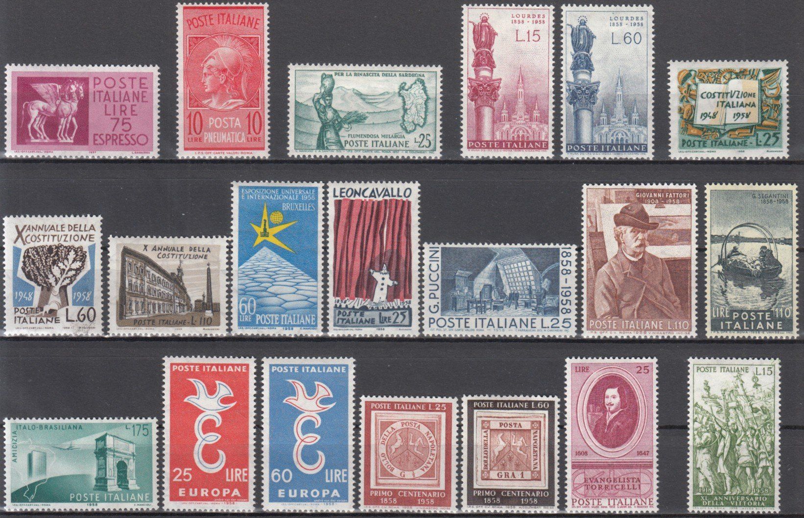 Tous les timbres: Italien 1958 * – D'occasion à Bürglen TG par StampGraf 1