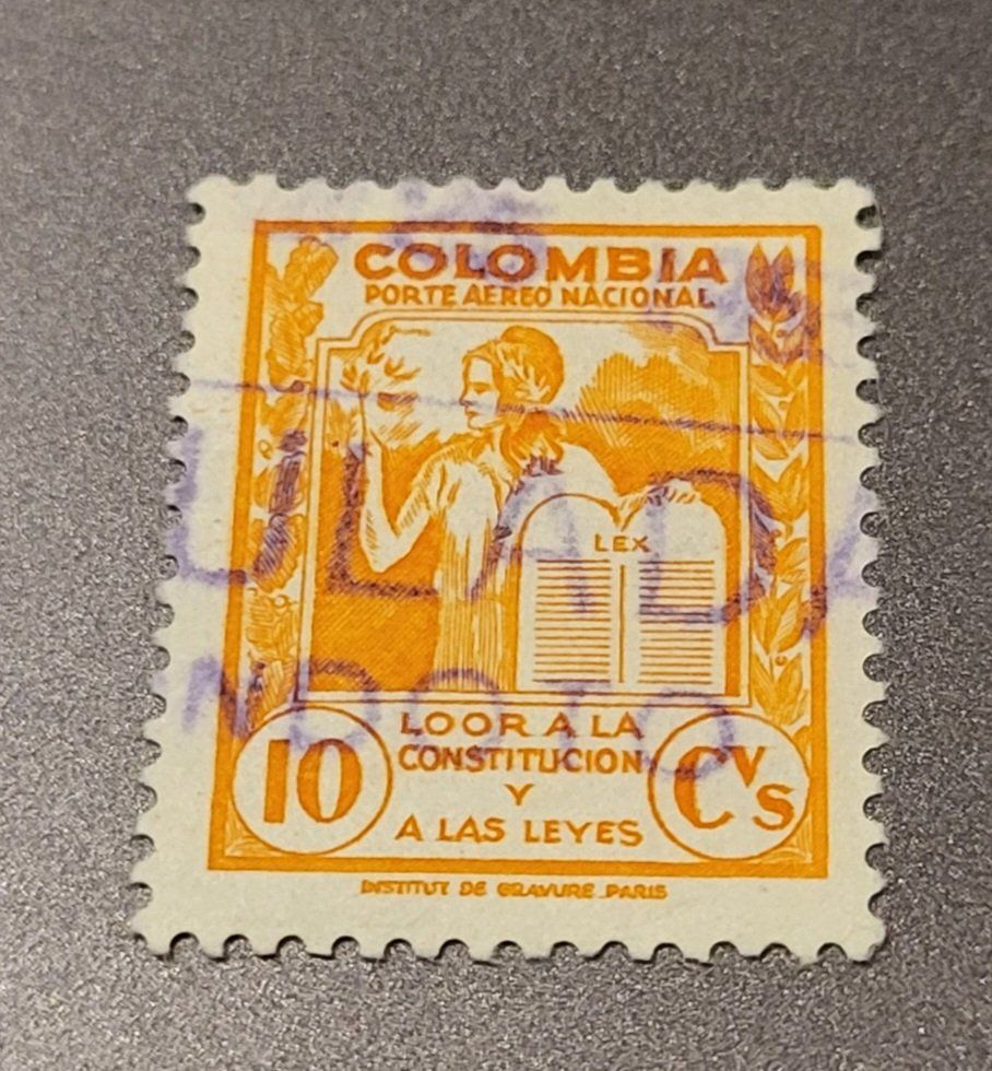 Tous les timbres: Kolumbien 1949 alte briefmarke – D'occasion à St Gallen par Stampsalshobby