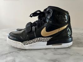 NIKE AIR JORDAN Legacy312 Black Patent  Gold Leather Hightop