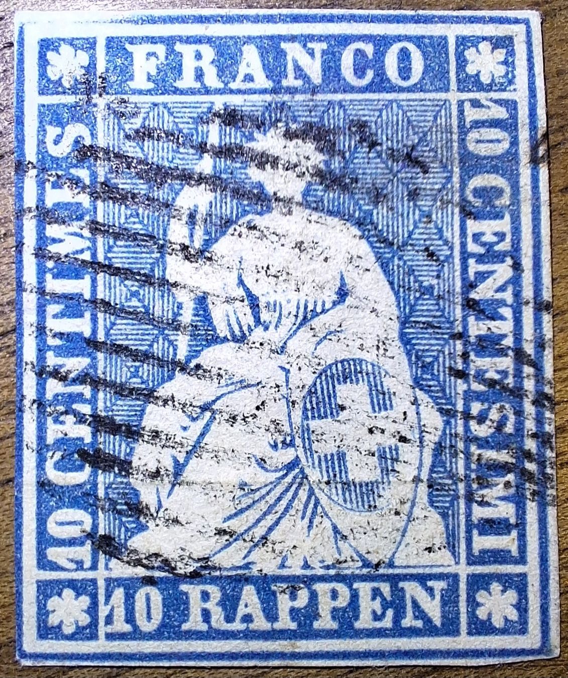 Tutti i francobolli: Strubel 23A3 mit Befund Kat. 110.- – Usato da Balgach venduto da SIMEON27