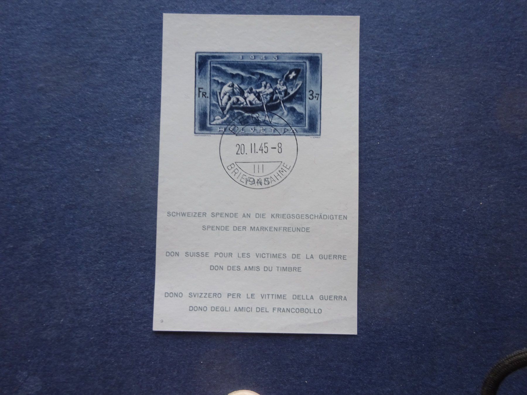 Alle Briefmarken: 1945 W21 mit ET- BERN – Gebraucht aus Appenzell-Steinegg von adi1975