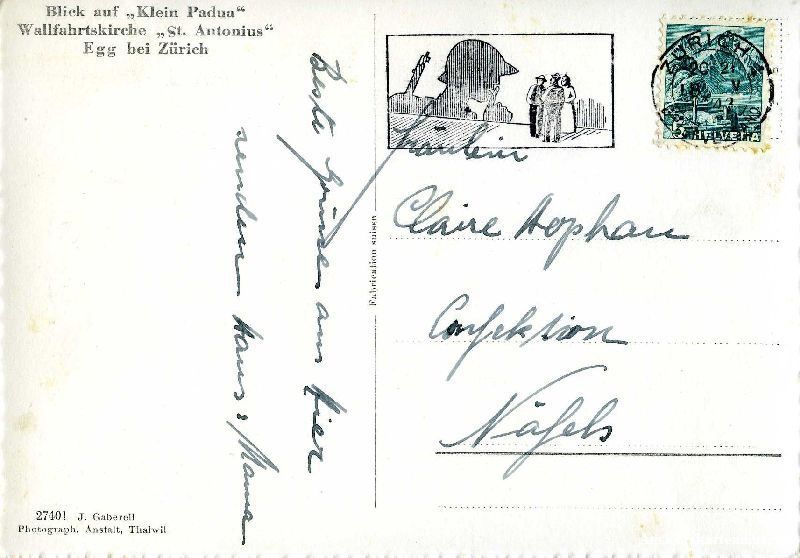 Cartoline postali: Egg - Wallfahrtskirche + 1943 Stempel – Usato da Emmenbrücke venduto da teestube 1