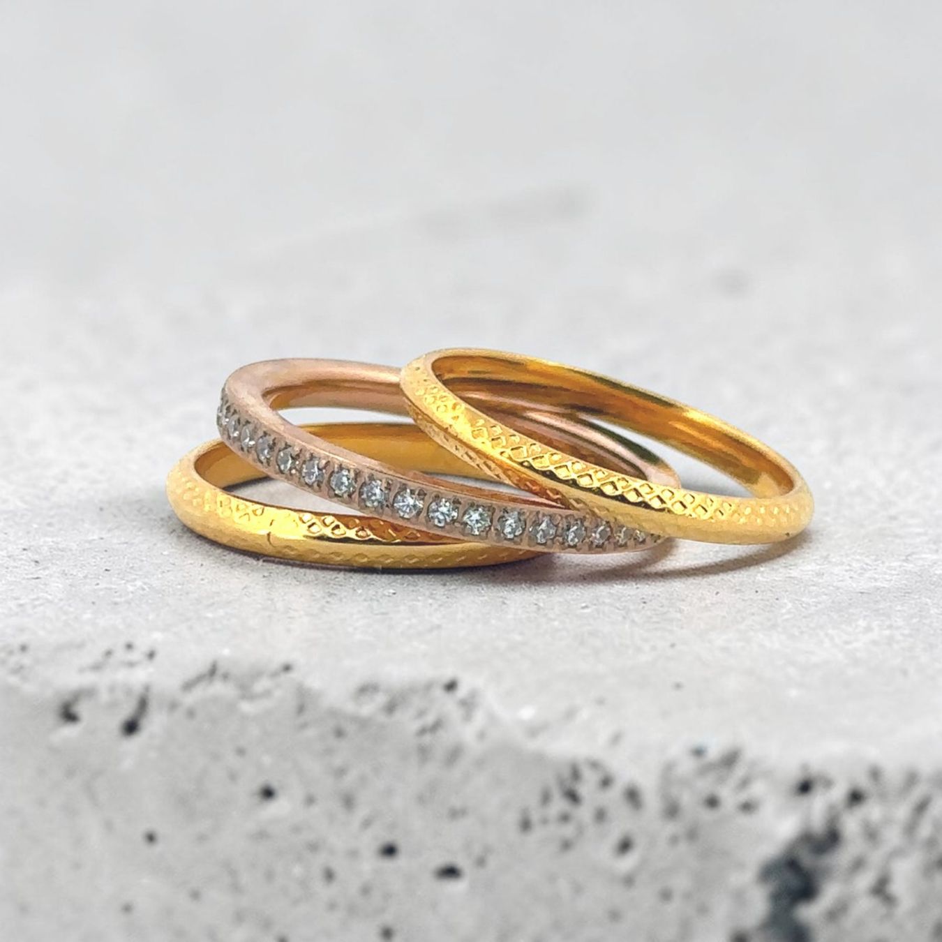 Olga Ribler Bagues: Edelstahl  Ring Set Grösse 52 – Neuf (Voir description) à Luzern par Schmuckoutlet 6