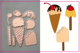 3 Glace / Eis -  Stanzschablonen