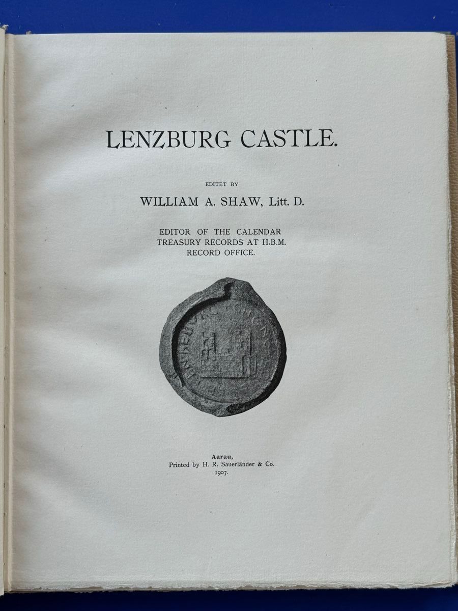 Livres: Lenzburg Castle. 1907 – D'occasion à Adliswil par buch_und_kunst 1