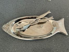 Fischplatte mit Servierbesteck ( kostenlos. Versand CH )