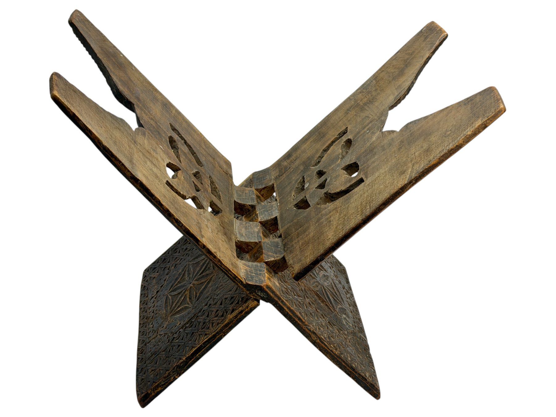 Sculptures & Statues: Porte coran teck sculpté motifs géométrique, Java, Indonésie – D'occasion à Morges par DidisLuxeFinds 2