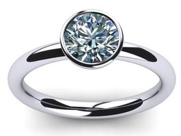 2.11Ct Vvs1,-Round Blue White Real Moissanite 56 SIZE