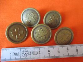 Miitär Uniform 5 x Knopf