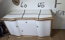 Kommode weiss-gold H159 B 60/65cm guter Zustand