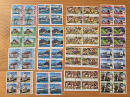 CH-PP 4-er Block Sammlung mit ET-STempel neuere gem.Bild J3