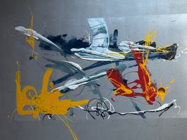 Gemälde Abstrakte Kunst 118x80cm auf Holz
