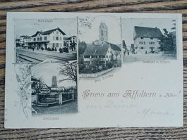 Alte PK / Gruss aus Affoltern a.A. Gasthof zur Krone - 1901