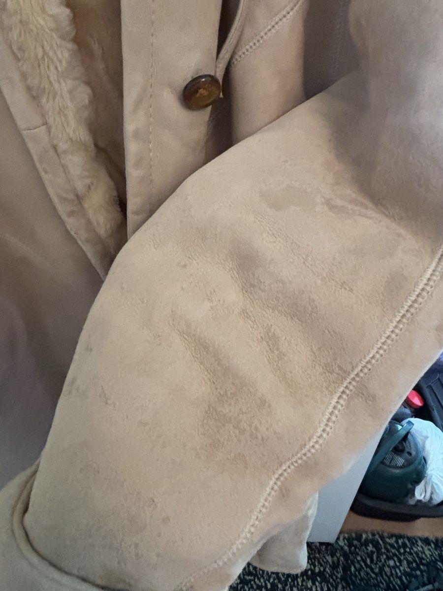 Cappotti: Vintage Genuine Leather Style Shearling Coat Beige – Usato da Zürich venduto da dor_7gyk 4