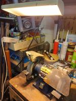 Vintige Waldmann Werkbanklampe