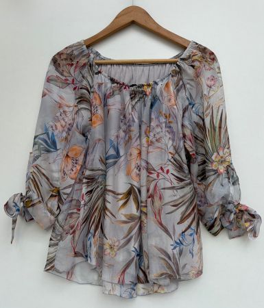 Made in Italy Bluse mit Seide Gr.M