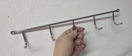 5er Metallhaken Chrom Glanz Garderobe Handtuchhalter Nr. 27