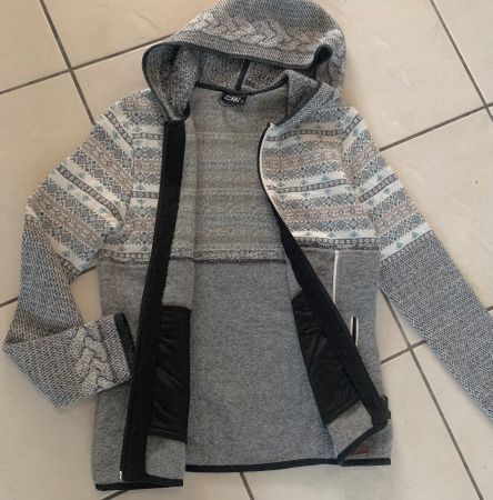 CMD - Fleece Jacke Damenjacke - grau Gr. 36