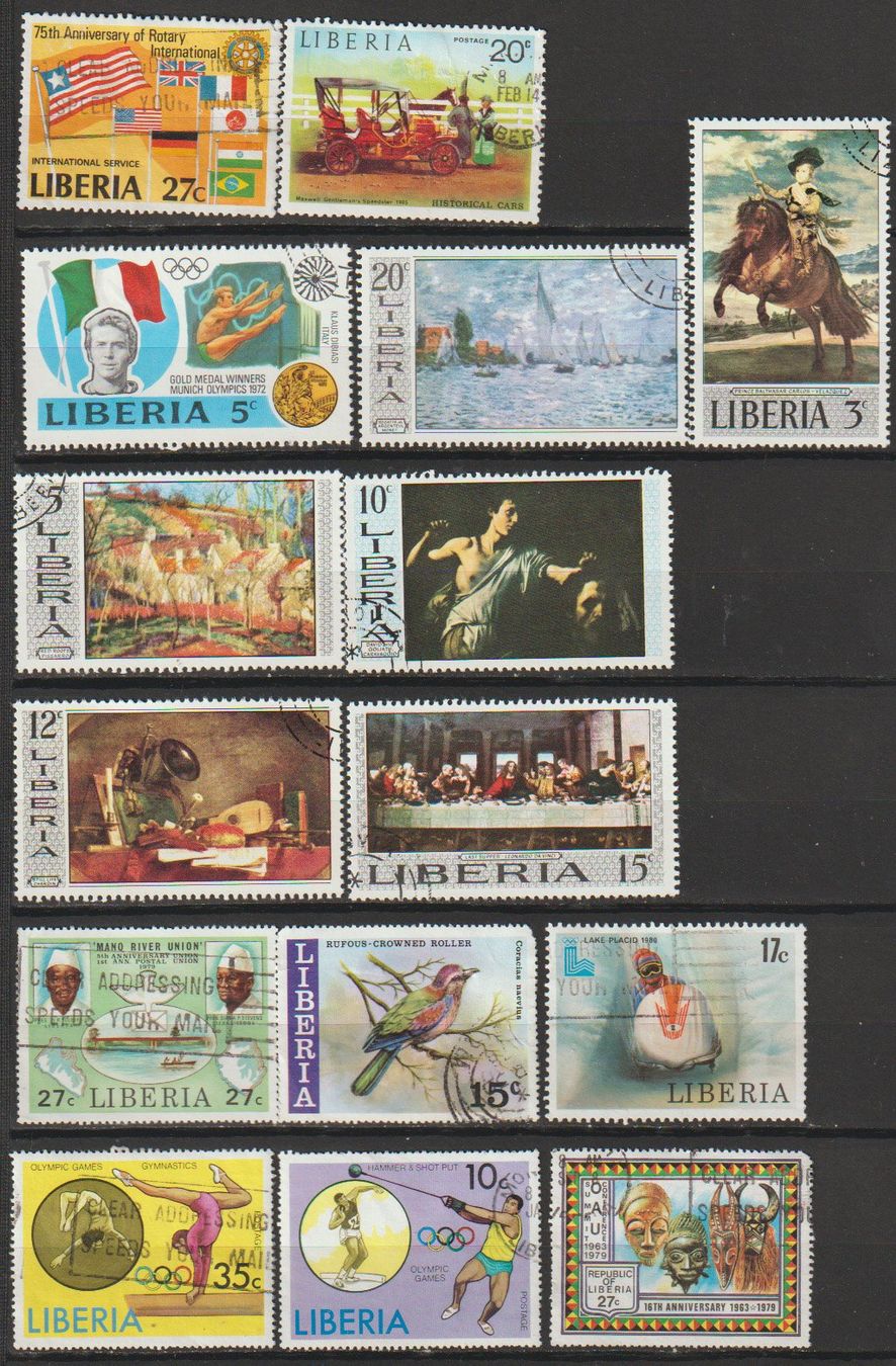 Alle Briefmarken: Liberia Collection diverse thèmes – Gebraucht aus Crans-Montana von kira56