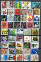 Lot mit 108 verschiedenen Briefmarken aus der Schweiz ab 1.-