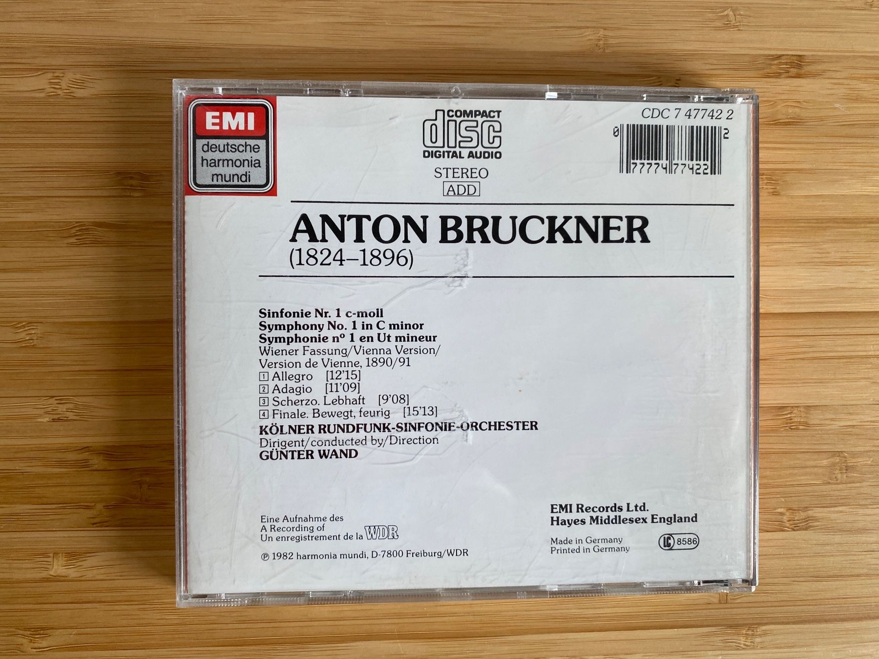 CD: Anton Bruckner Sinfonie Nr. 1 – Nuovo (secondo la descrizione) da Zürich venduto da Wim-Broccoli 1