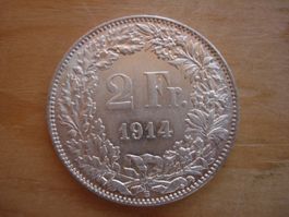 (C1) 2 Franken 1914 UNZ-STGL