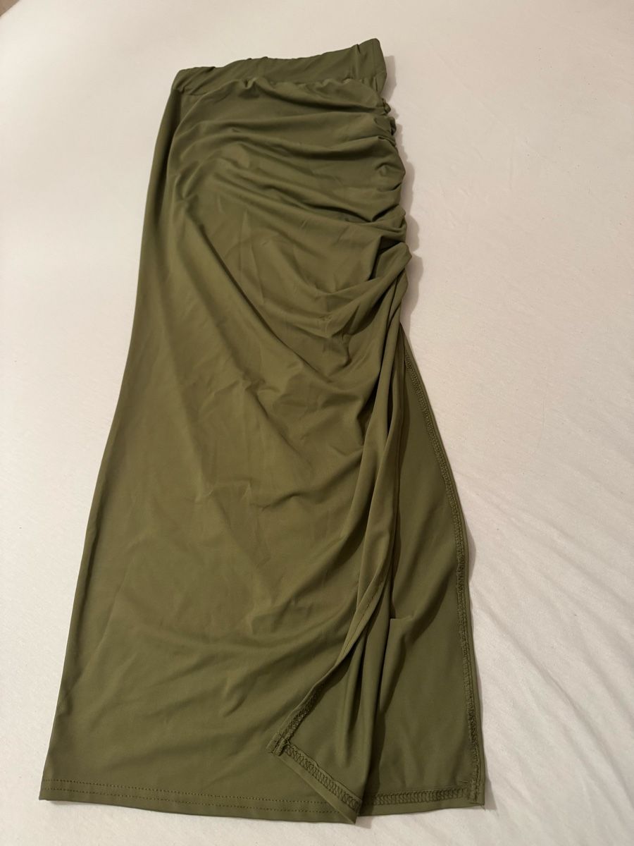 Shein Röcke: Schicker Sommerrock, Khaki, Gr. S, figurbetont – Neu (gemäss Beschreibung) aus Neuenegg von mel_5pnq