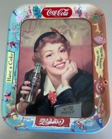 Coca Cola Tablett Menue Girl Vintage