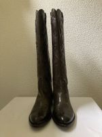 Lederstiefel Cowboystiefel Gr. 40 Dunkelgrün