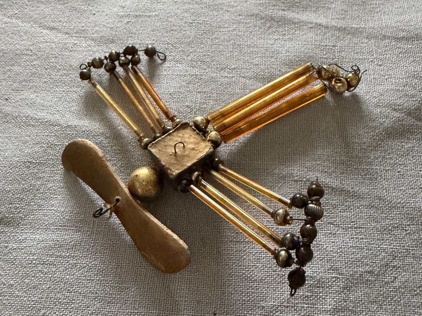 Gablonzer Tutte le decorazioni: antiker Christbaumschmuck, Gablonz Flugzeug 1920 – Usato da Luzern venduto da Lampion 1
