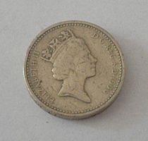 ONE POUND MÜNZE QUEEN ELISABETH von 1996