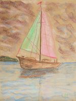 Zeichnung: Segelboot IV