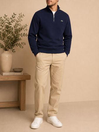 SWEAT ZIPPÉ LACOSTE BLEU MARINE