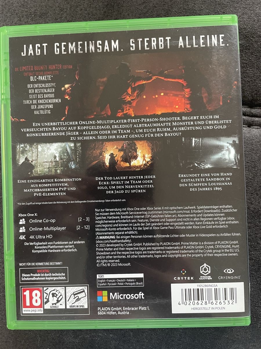 Giochi: Hunt Showdown Limited Bounty Hunter Edition Xbox One – Usato da Leissigen venduto da danyrichjr 1
