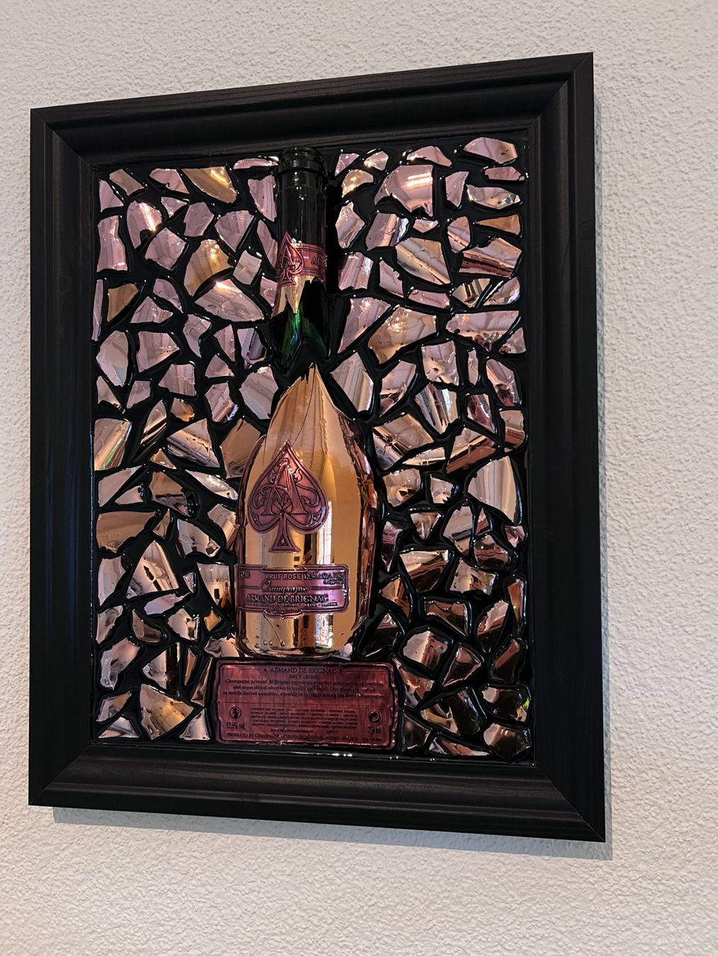 Wein: Armand de Brignac Rosé Handgemachtes Wandbild Champagner – Neu (gemäss Beschreibung) aus Mägenwil von Jan.k02 1