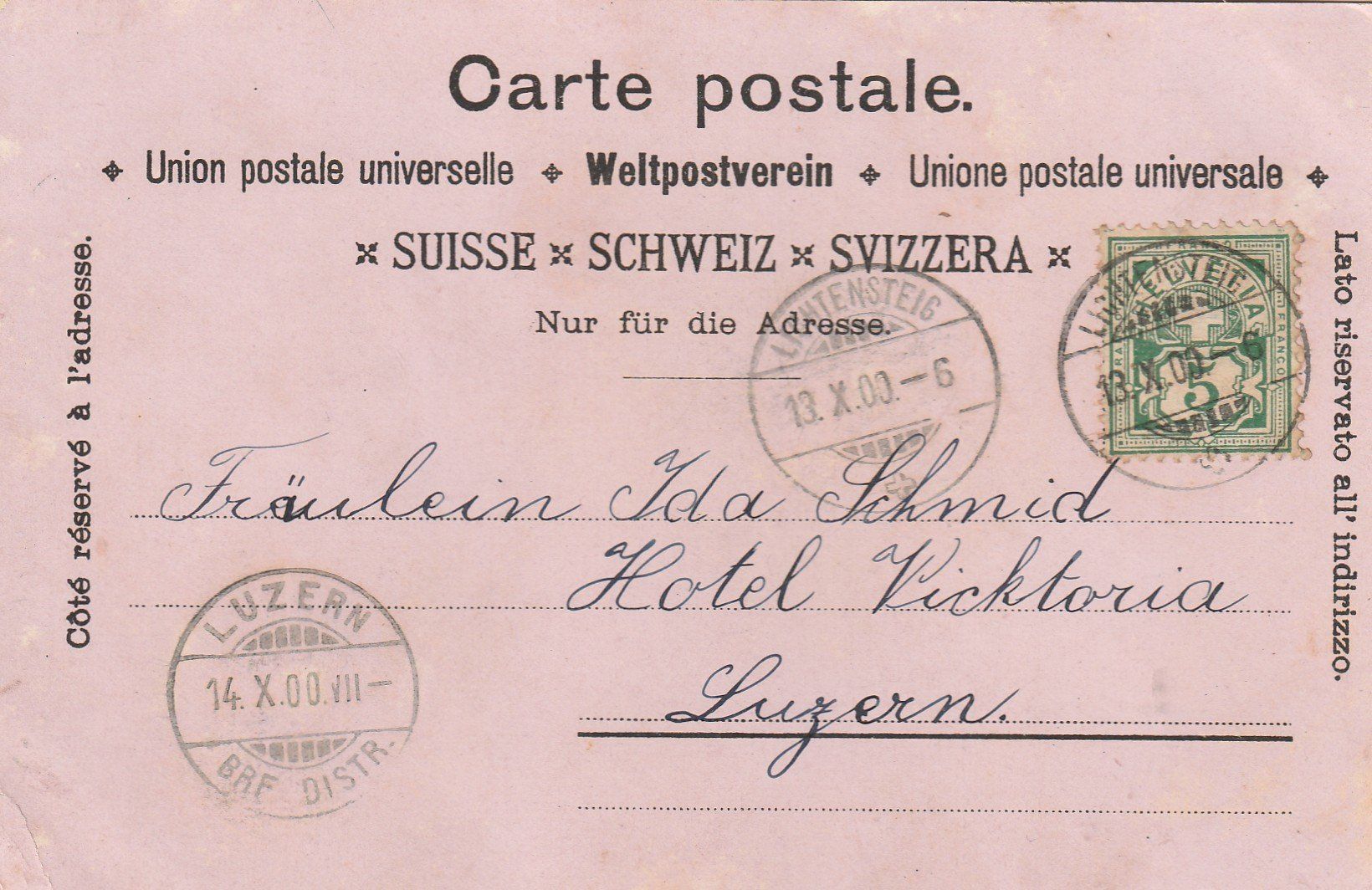 Cartoline postali: AK  Lichtensteig Litho1900 – Usato da Rupperswil venduto da Ema10 1