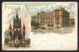 Litho Genève, Hotel des Postes, Monumen
