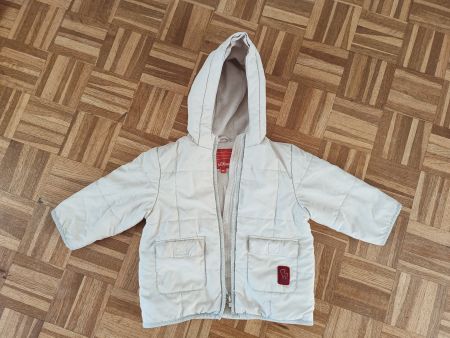 S.Oliver Winterjacke beige Gr 86 mit Kapuze Kinder