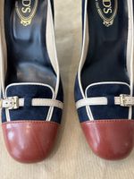 Tod's Pumps Gr.40, Wildleder/Leder, Blockabsatz, neu!