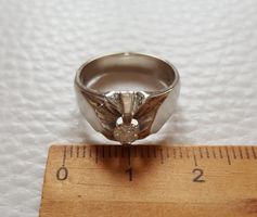 750 Weiss Gold Solitär Ring Mit Brillant