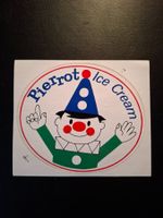 Vintage Rar Sticker Aufkleber Pierrot Ice Cream Wie Neu!