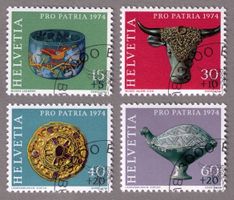 1974 Pro Patria_Kompl. SERIE ET-O unten rechts__mit Gummi !