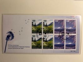 Zusammendruckbogen  2014 mit ET-Stempel