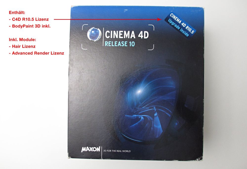 Cinema 4D R10.5, inkl. div. Module, DVD Version 1