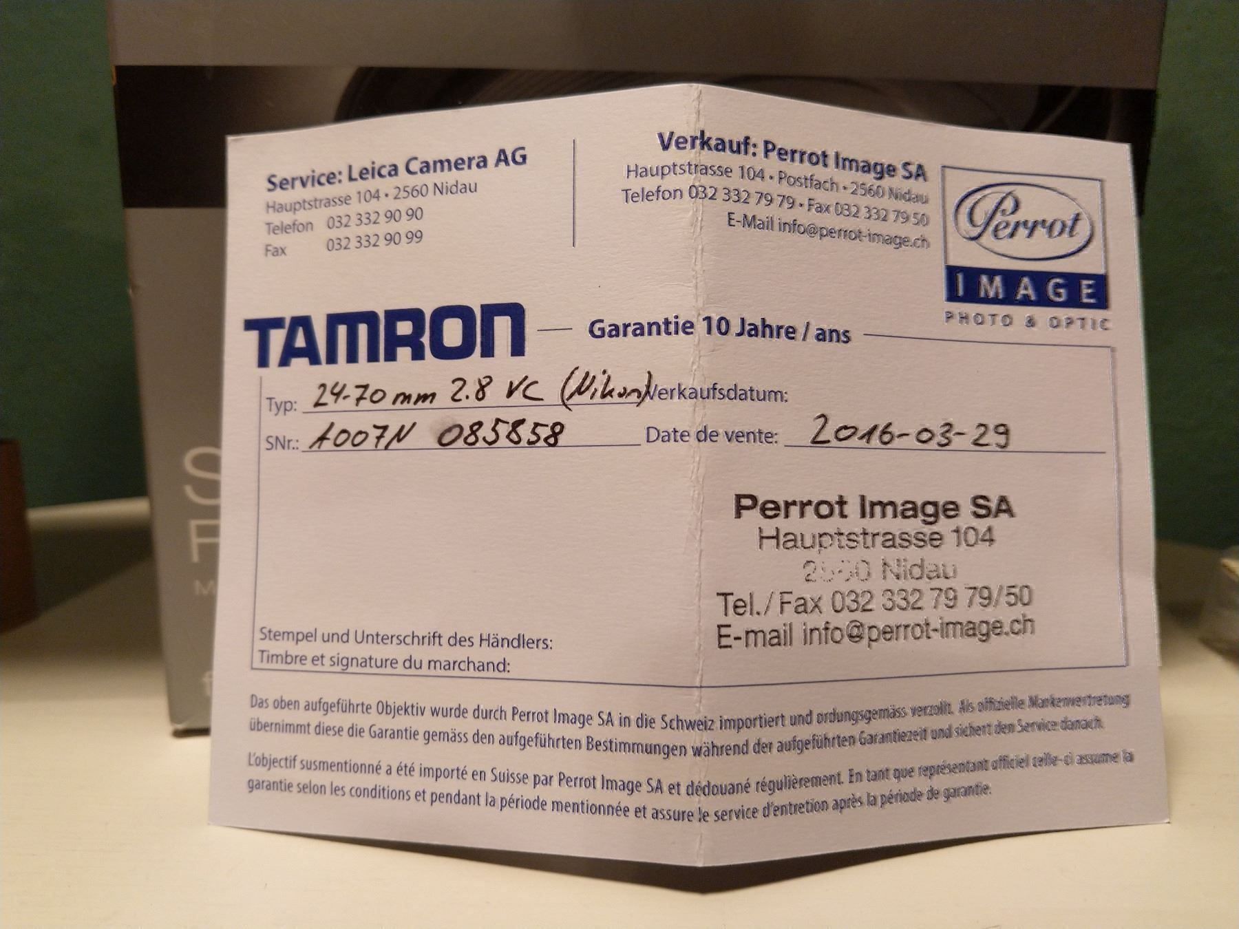 Tamron Obiettivi: Nikon Objektiv von Tamron – Usato da Waldkirch venduto da Jerom77 2