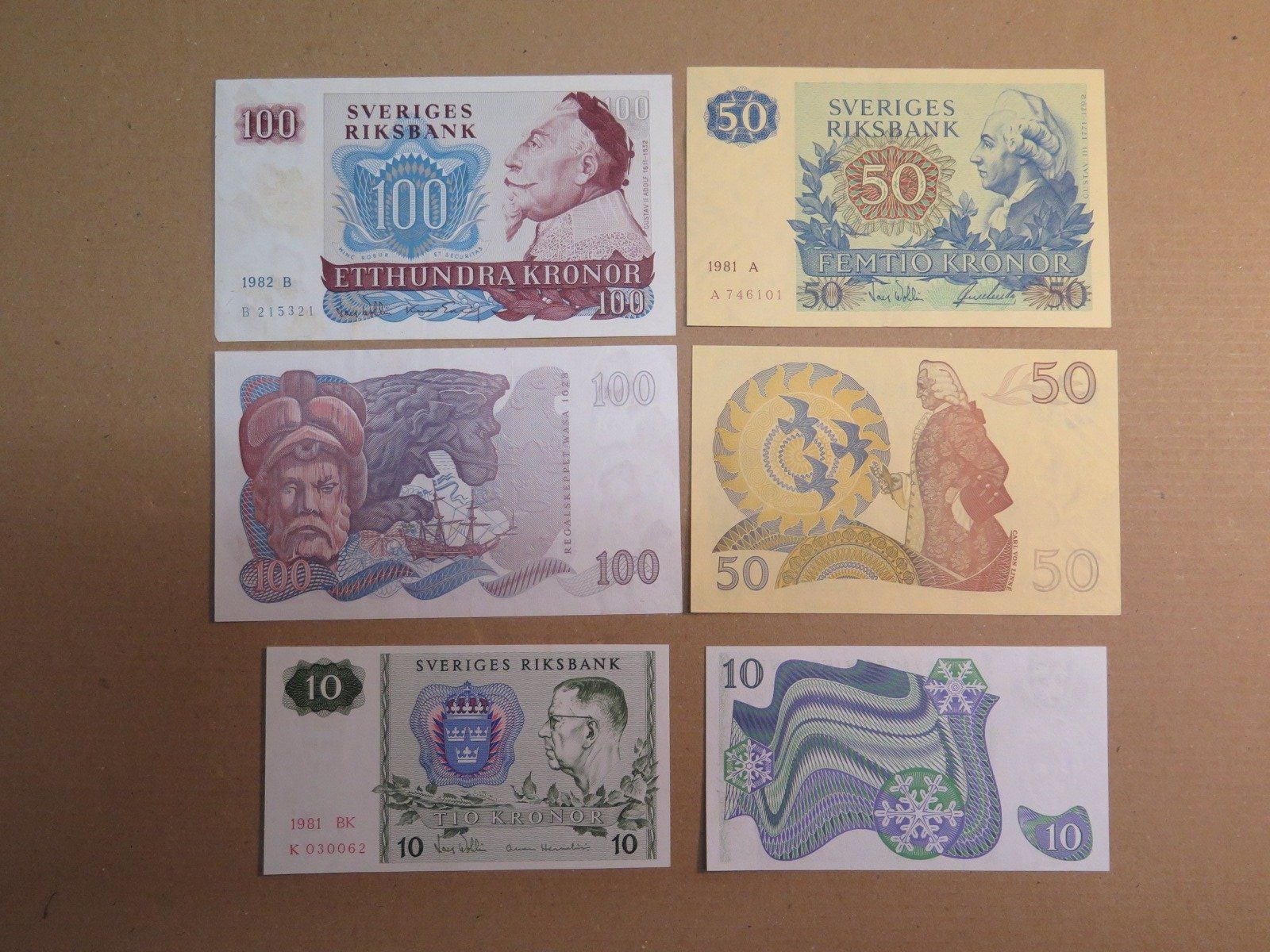 Banknoten: Banknoten Schweden – Gebraucht aus Glarus von Peterpan5
