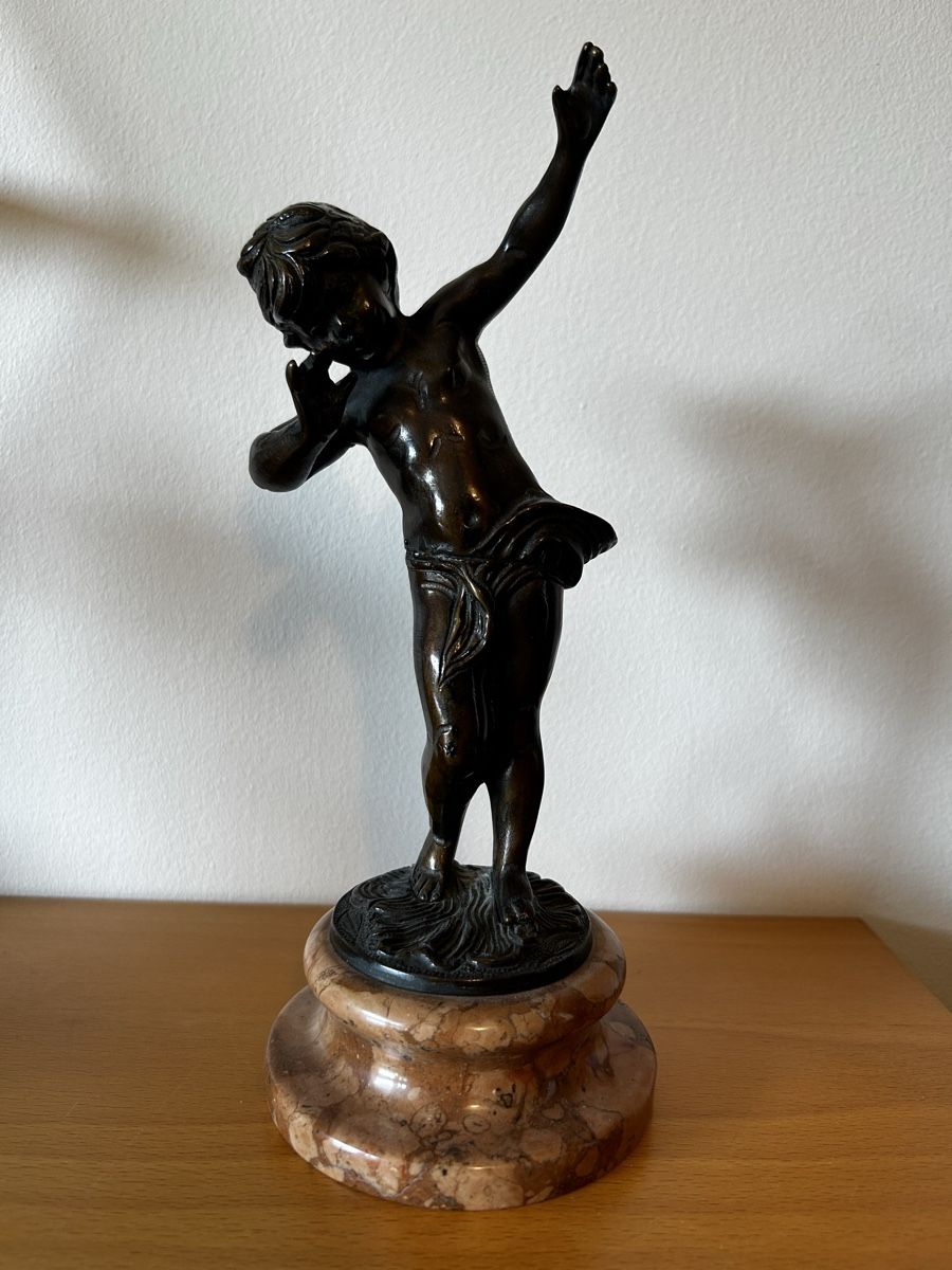 Figuren: Bronze Cherub Statue on Marble Base - Great Find! – Gebraucht aus Bogis-Bossey von jhenckaerts 2