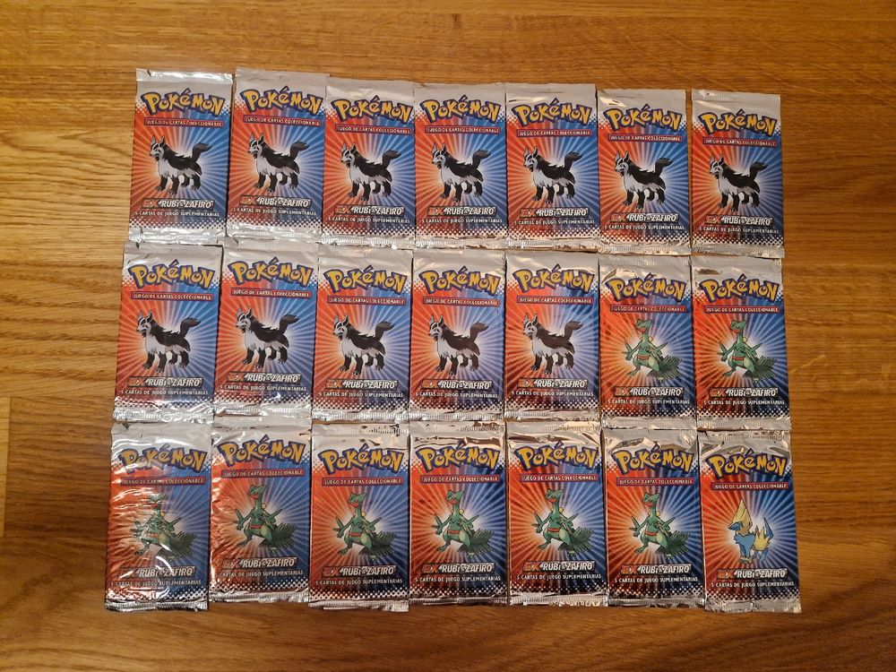 Spanish Pokemon Booster Box 2004 Pokemon EX Ruby & Sapphire Booster Pack -  SPANISH Version, Factory Sealed Sealed Pokemon Cards Vintage Pack