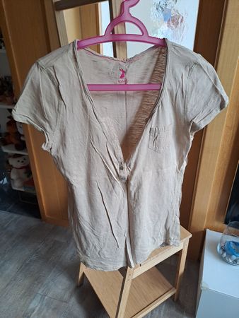 Damen T-Shirt Totally Basic Grösse L beige 